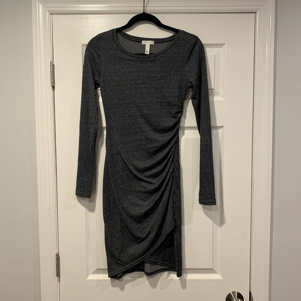 Leith Ruched Long Sleeve Dress